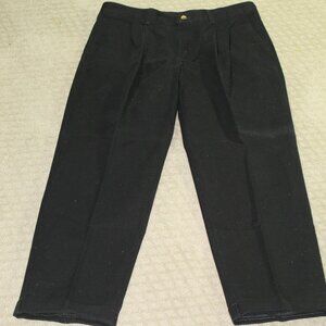 Timbercreek Men's 36x30* 100% Cotton Black Chino Pleated Front Cuffed Hem Pants